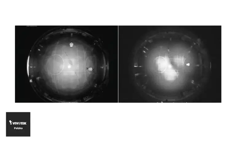 Oświetlenie IR w hemisferze