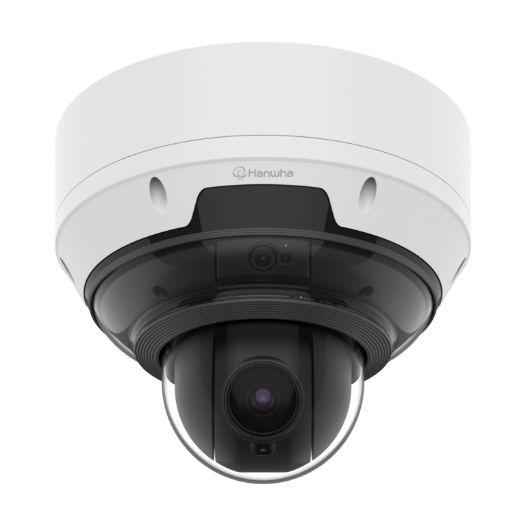 Przełom w monitoringu: 3-kanałowa kamera wielokierunkowa AI z PTZ – Hanwha Vision PNM-C19183RVTP.