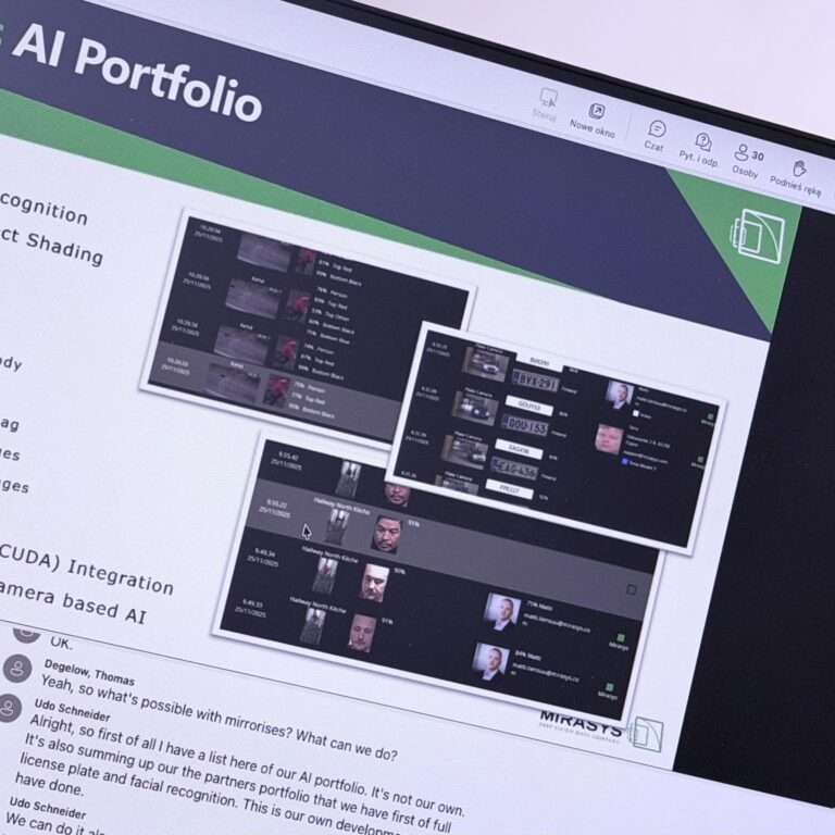 Przyszłość dzieje się dziś. Myśl ze szkolenia VMS Mirasys i potęga atrybucji AI