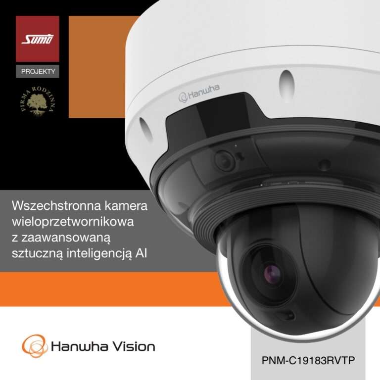 Zastąp 4 kamery jednym systemem AI. Zabezpiecz obiekt bez martwych stref.